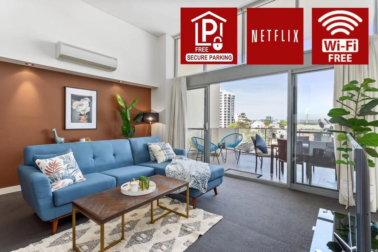Bright 3Bdrm City Skyline Views Catbus,Waca,Optus 澳大利亚